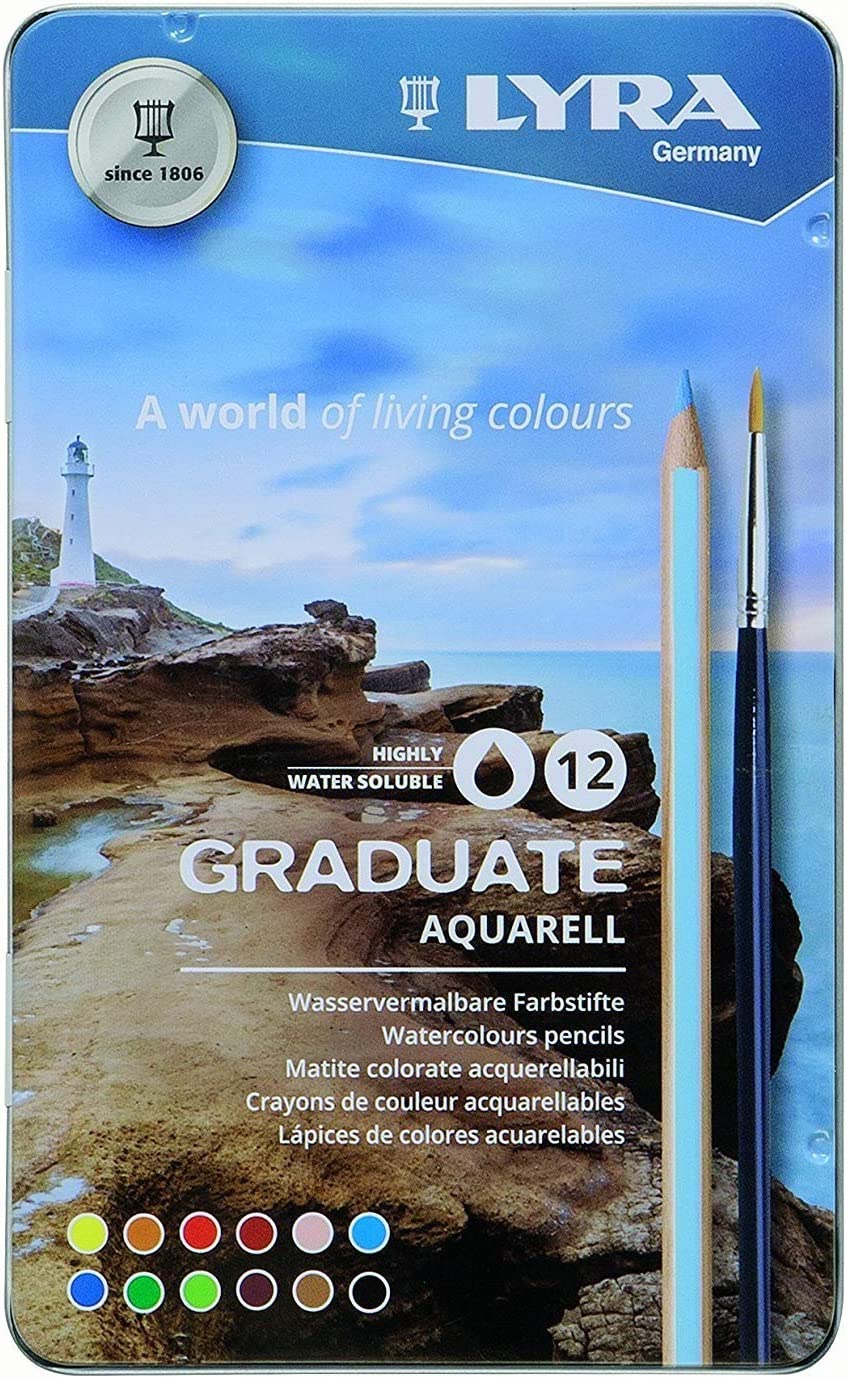 Etui de 12 crayons de couleur Lyra Triple One couleurs assorties