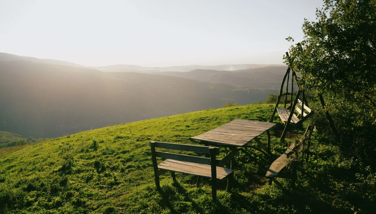 Village Koritnik and magnificent view 