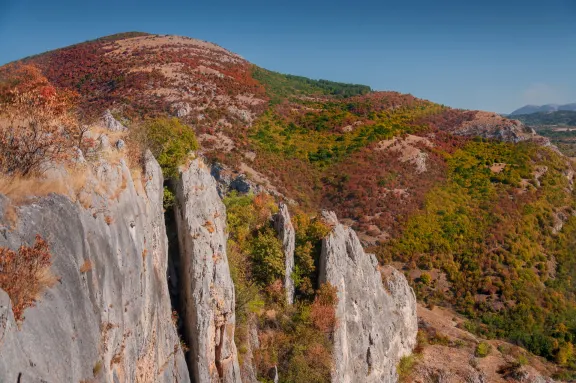 Old Svrljig Fortress on the rugged cliffs