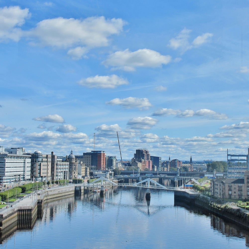 Glasgow Skyline with Canal