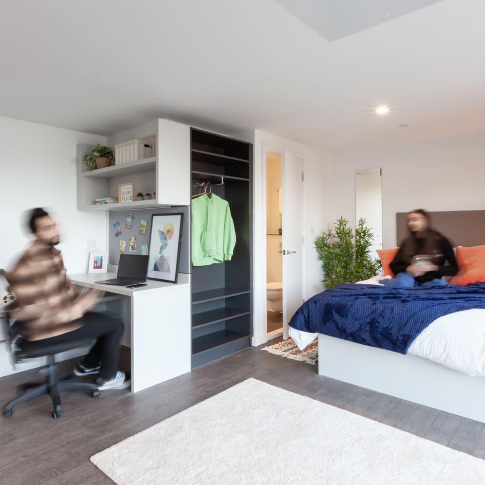 Room in Liverpool student accommodation with two students