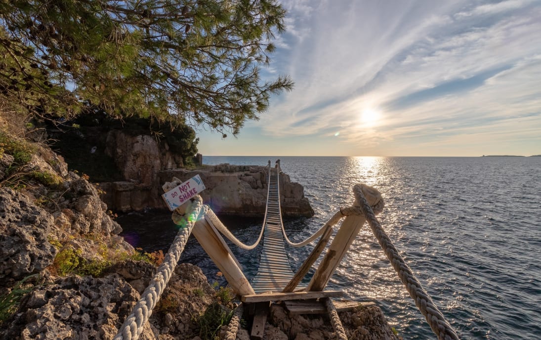 Bridge to Fort Punta Christo, Pula, Croatia