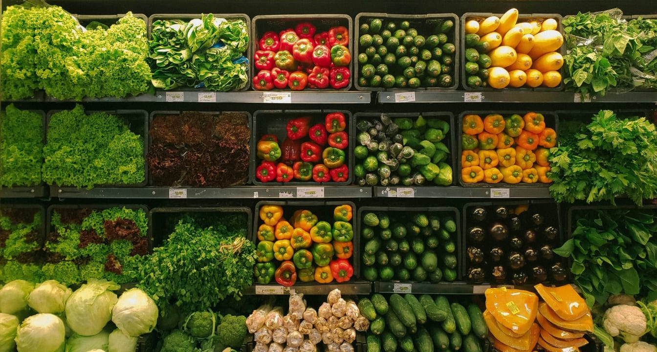 Vegetables in the supermarket