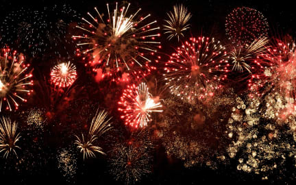 Red and gold fireworks