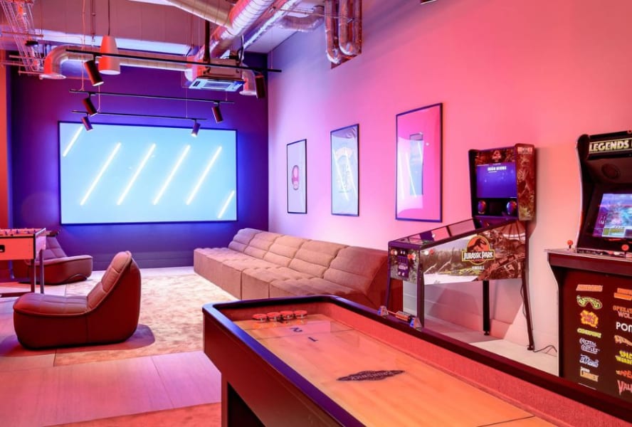Gaming room inside a student accommodation site