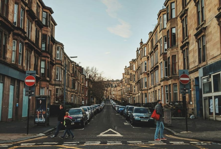 Road in Glasgow