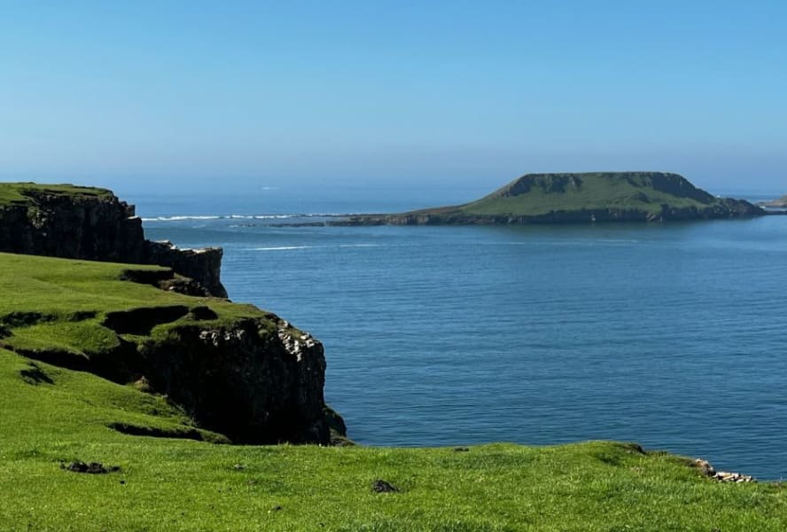 Swansea cliffs and sea