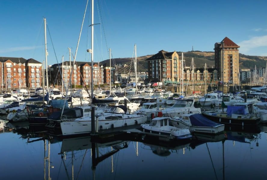 Boats in Swansea dock
