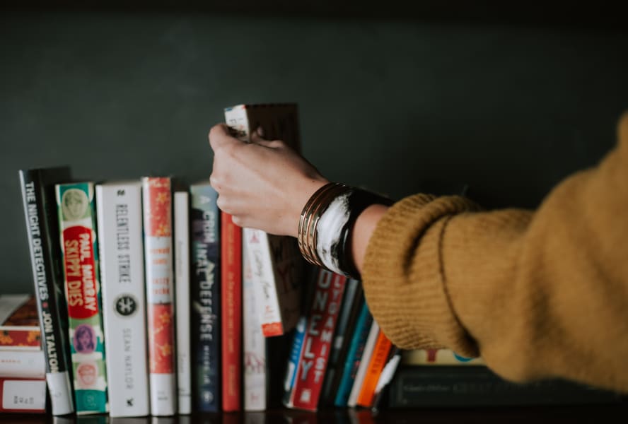 Travelling books on shelf