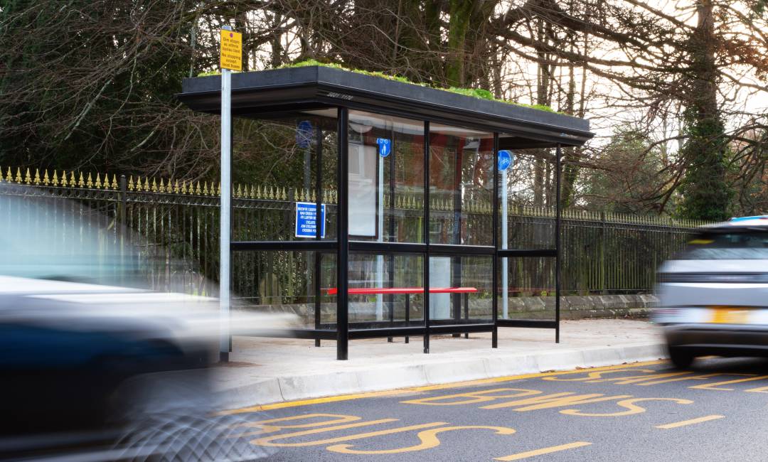A living roof bus shelter.