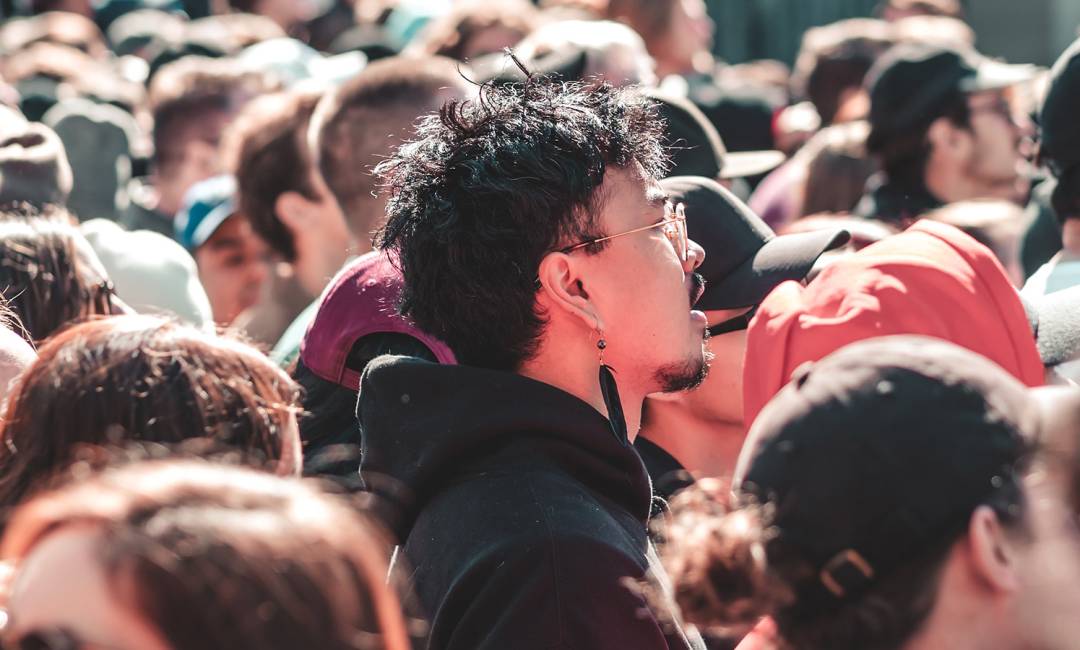 Crowd of adults