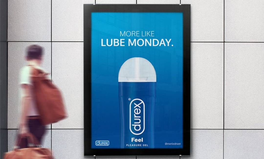 Durex ad for Clear Channel x One Minute Briefs challenge