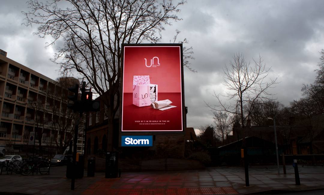 Storm site showing UNsanitary advert