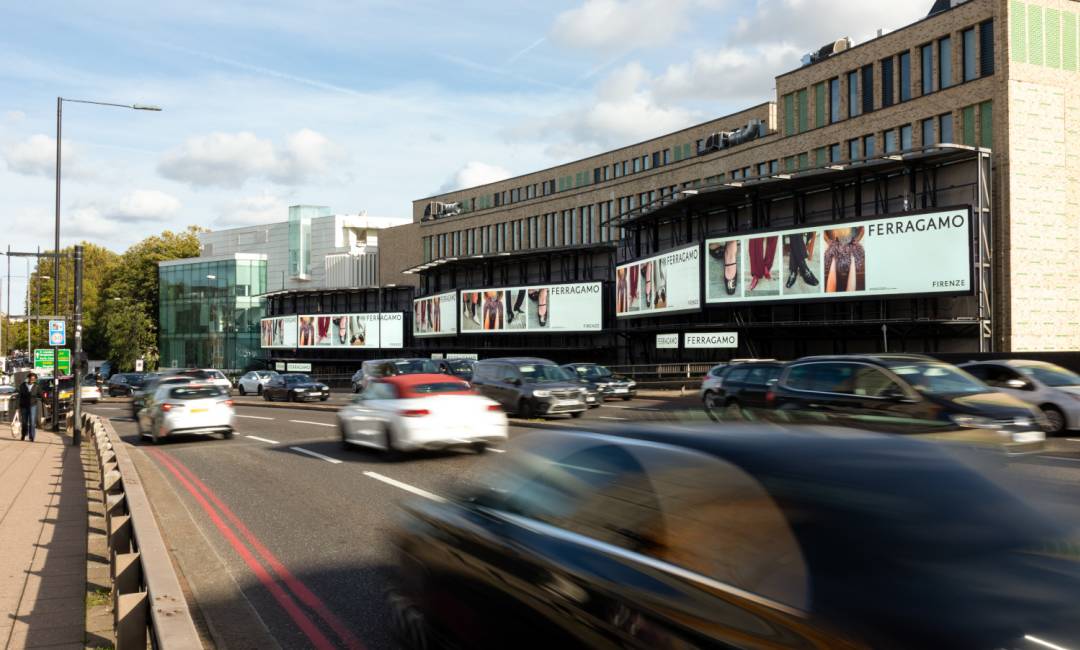 Bauer Media Outdoor's Storm digital billboard featuring Ferragmo's campaign