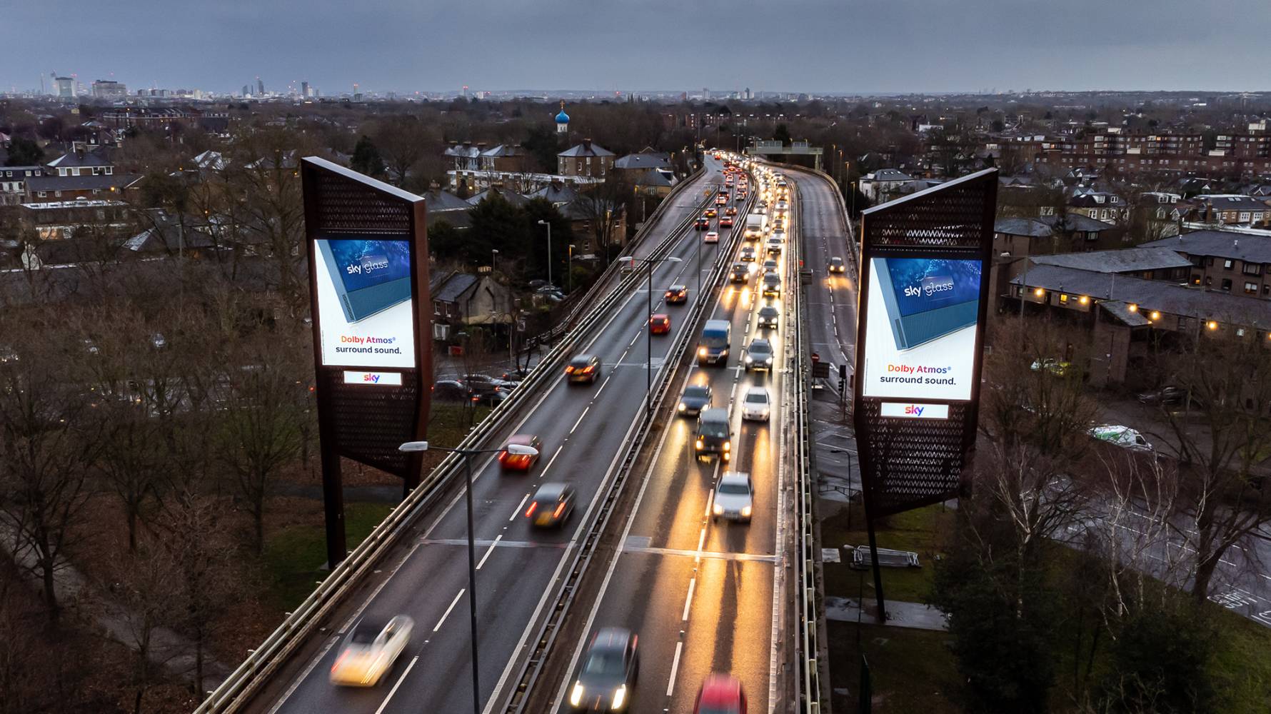 Sky advert on large format digital billboard