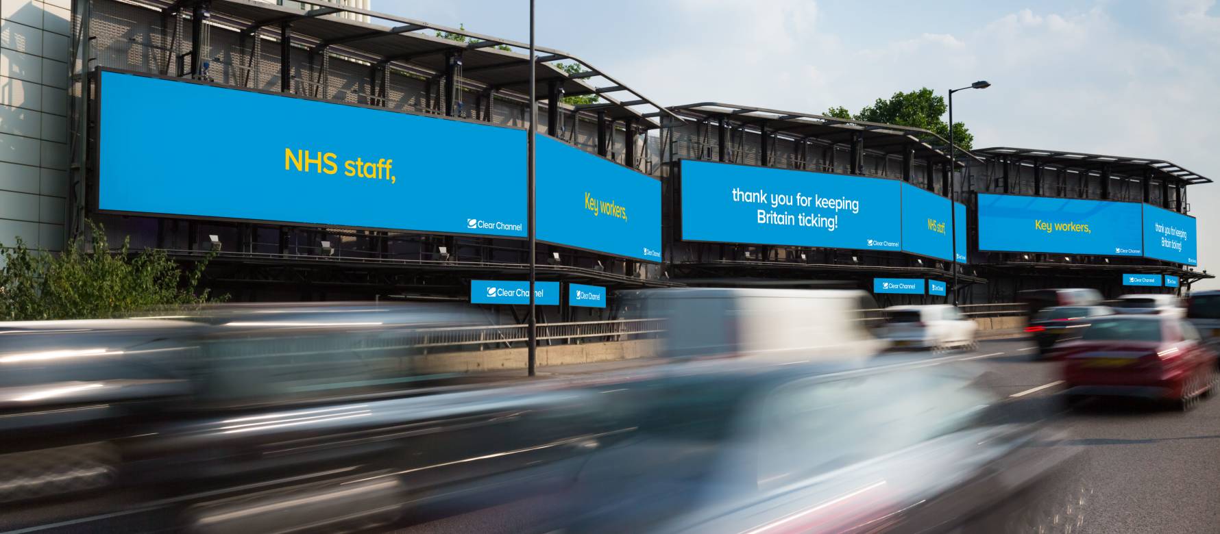 A NHS campaign across our storm site thanking the staff for all their hard work.