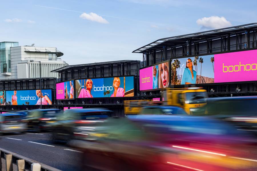 Storm Cromination site showing Boohoo advert