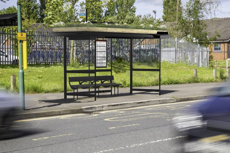 Clear Channel 'Living Roof' bus shelter