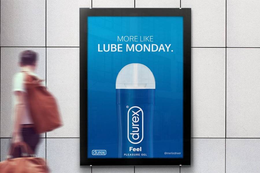 Durex ad for Clear Channel x One Minute Briefs challenge