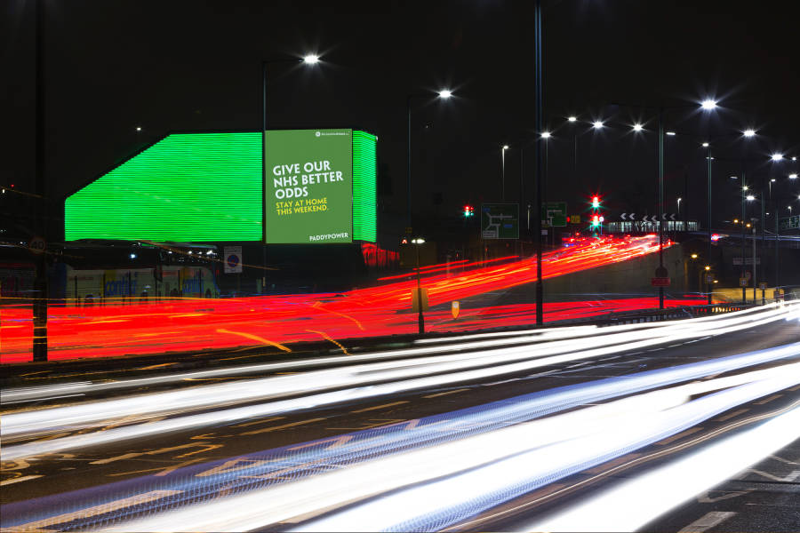 A campaign from Paddypower in support of the NHS.