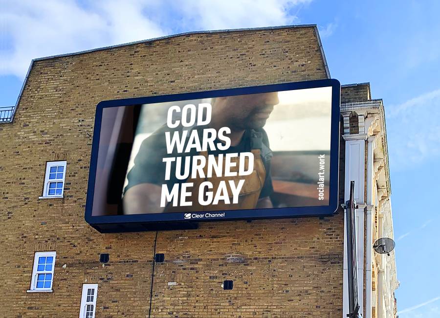 Martin Firrell's ad campaign that says cod wars turned me gay