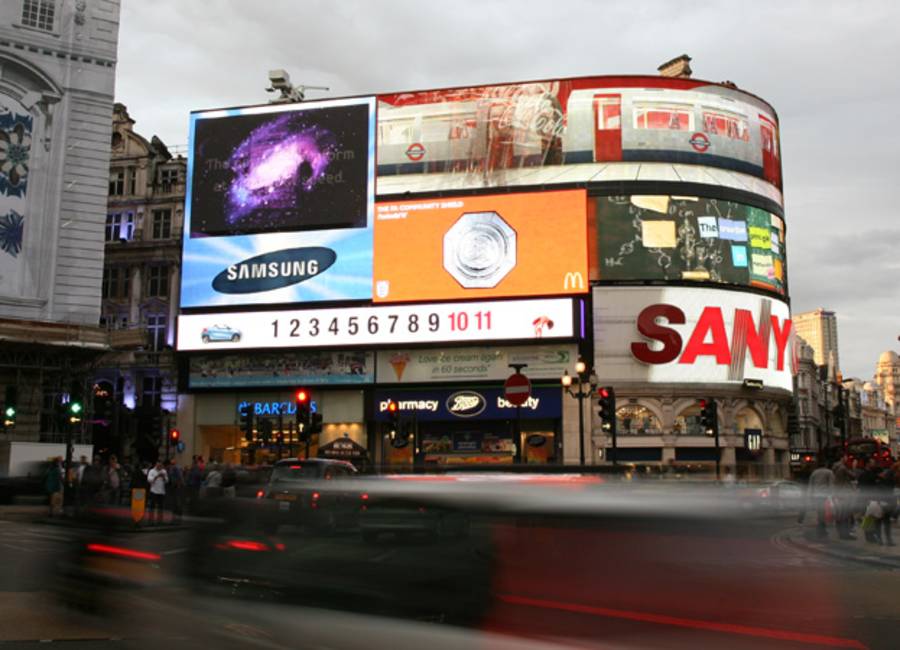 Large billboard at Piccadilly