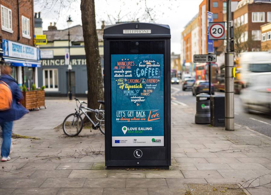 Ealing council digital out of home ad example