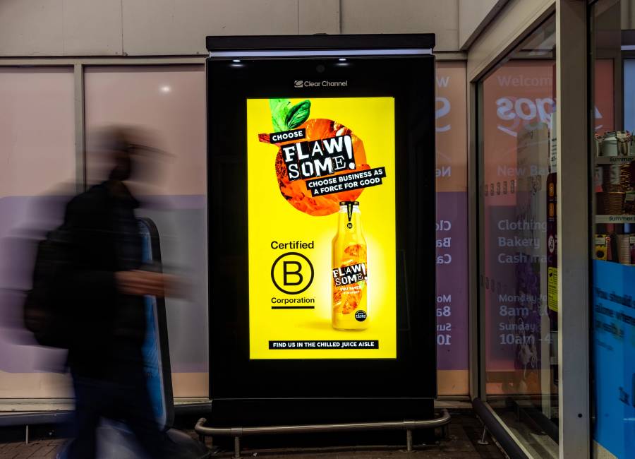 Flawsome Supermarket digital screen campaign