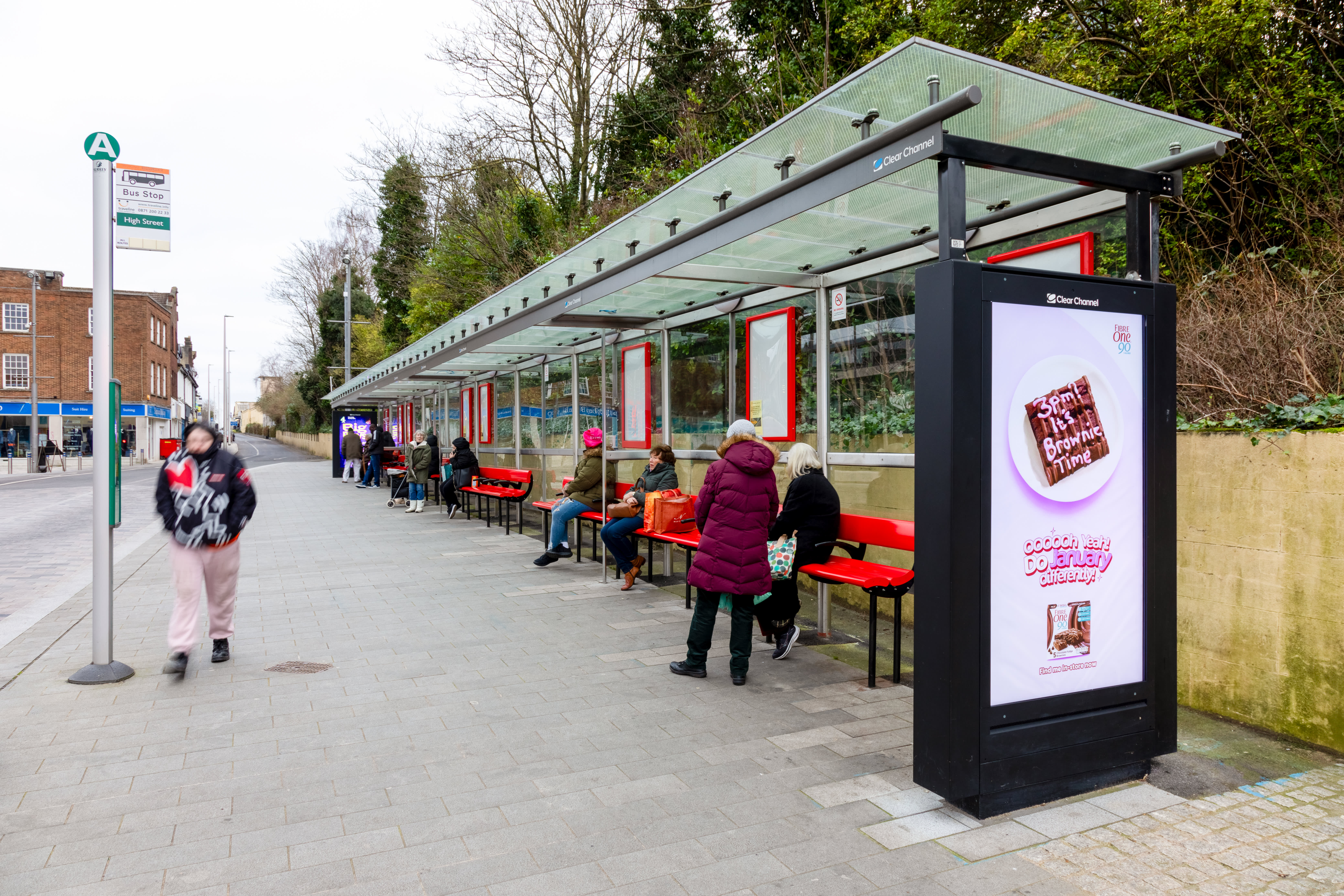 A Woking bus shelter.