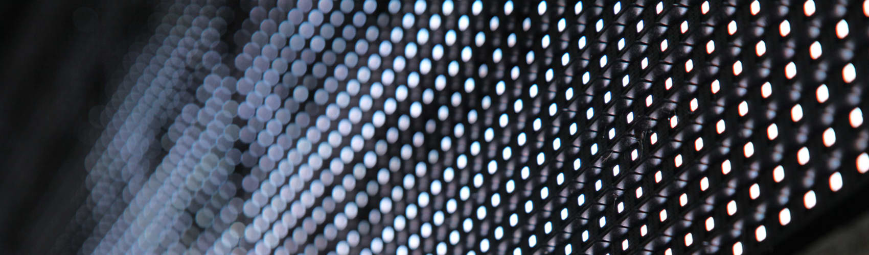 Storm screen pixels close up