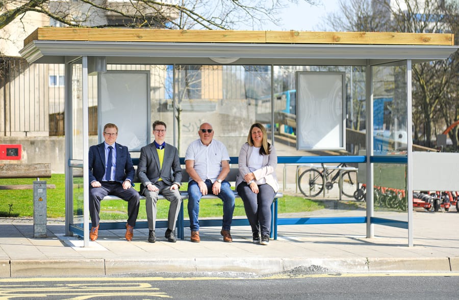 Southampton's first Living Roof Shelter - group photo