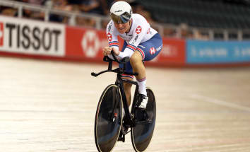 James Ball (Left) and Pilot rider Lewis Stewart (right) during the British  Paralympic Association kitting out for the Para cycling athletes to  represent ParalympicsGB at the rescheduled Tokyo 2020 Paralympic Games.  Issue