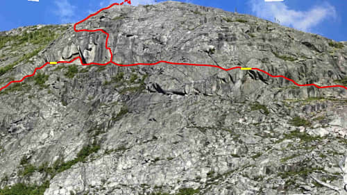 Plan du parcours de via ferrata du Parc national des Grands-Jardins