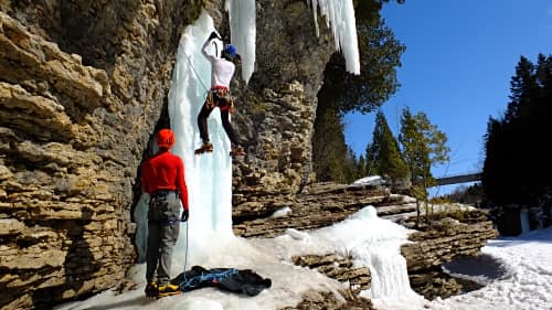 Photo de cours d'escalade de glace