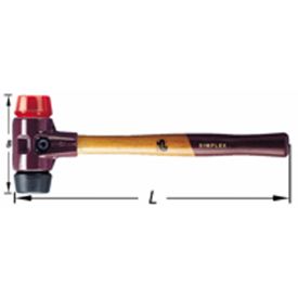 3670 - HAMER SIMPLEX, KOP ZWART/ROOD 40 mm img