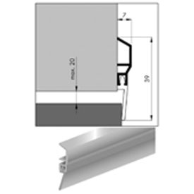 4755 - DORPELPROFIEL, ALU, 030100250 39x7 x 1000 mm img