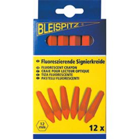 1600-0259 - 12 VETKRIJTJES, ORANJE FLUO 12 x 120 mm img