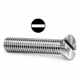 Metaalbout platte verzonken kop RVS a2 img