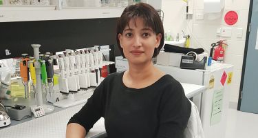 Pawinder Kaur in her lab
. Credit: Amit Dhir