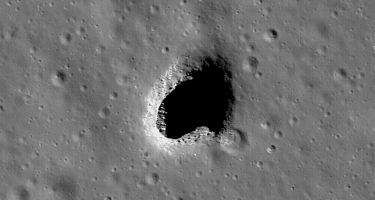 The Mare Ingenii pit, a giant lunar skylight
. Credit: NASA/Goddard/Arizona State University