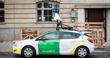 The Google Street View car roves the streets taking images with its many cameras…
.