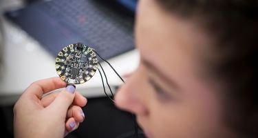 Girls learn to program lights…
. Credit: Bounce Light Photography
