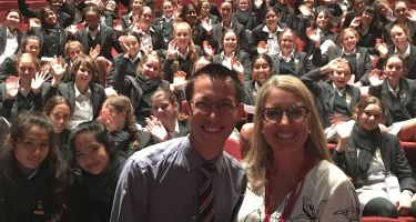 Eddie Woo with Auspire-Australia Day Council WA Chief Executive Morgen Lewis
.