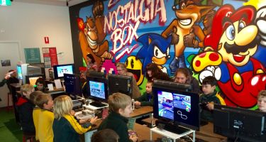 …Even younger kids can appreciate the fun of old school games
. Credit: Nostalgia Box