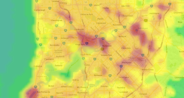 Within the city, there are still some dark areas to be found…
. Credit: lightpollutionmap.info