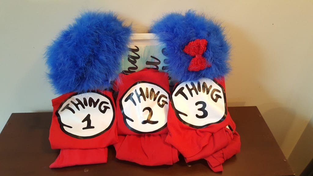 Thing 1 Thing 2 Wigs and Costumes