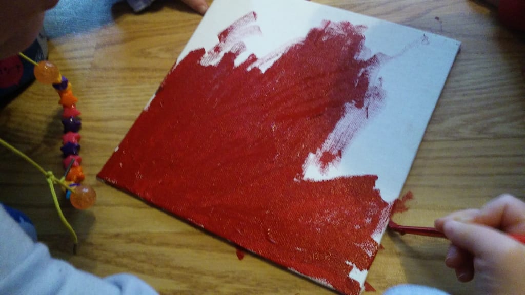 Toddler Painting Canvas Take Two
