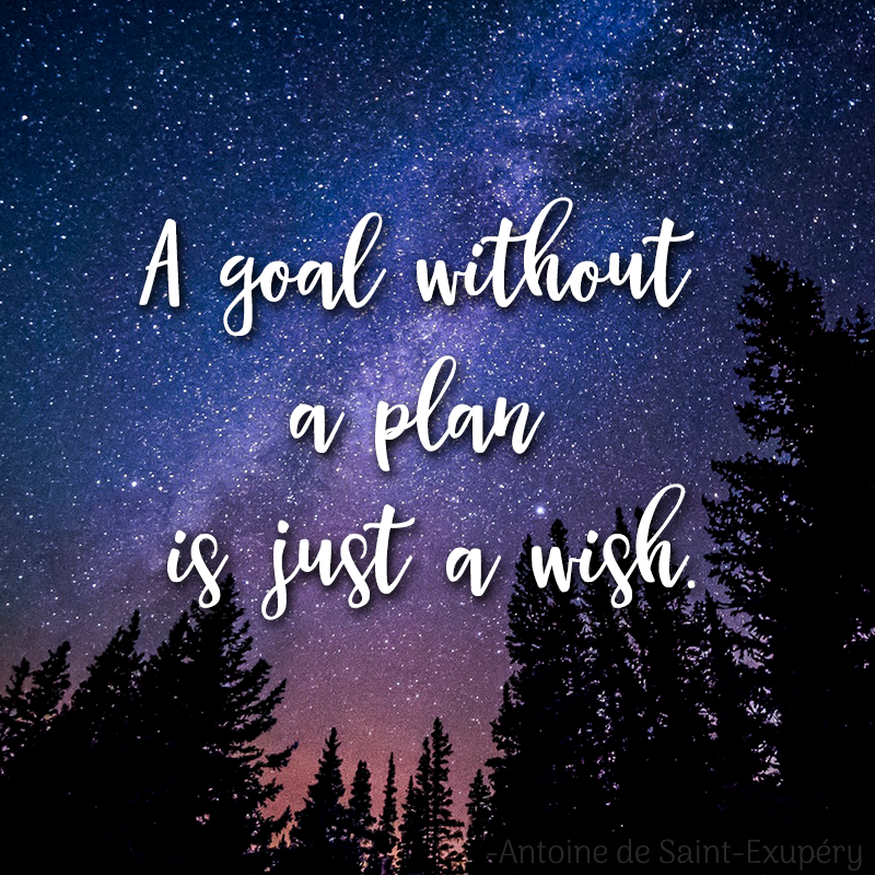 A goal without a plan is just a wish #lifegoals
