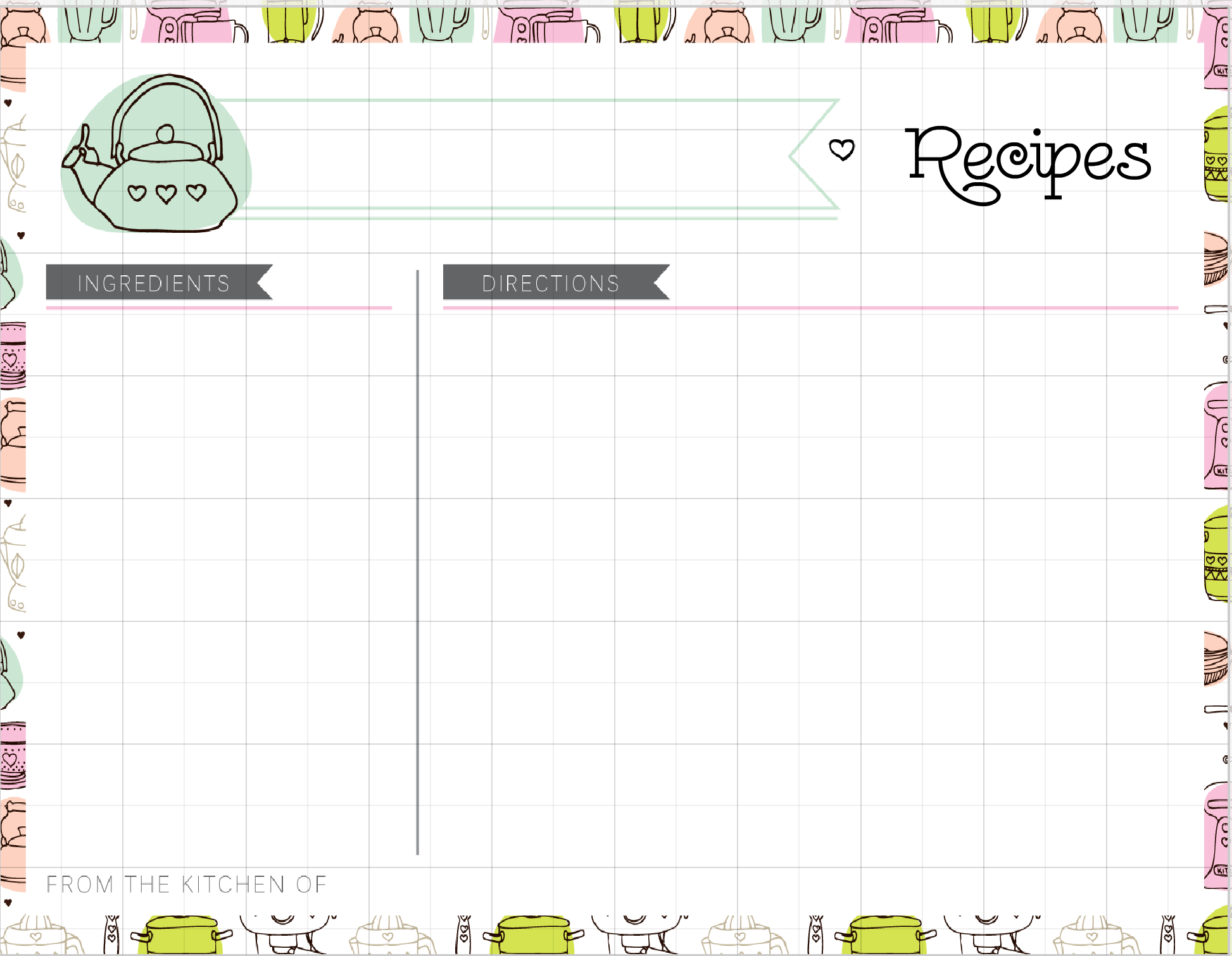 Recipe Card for publisher