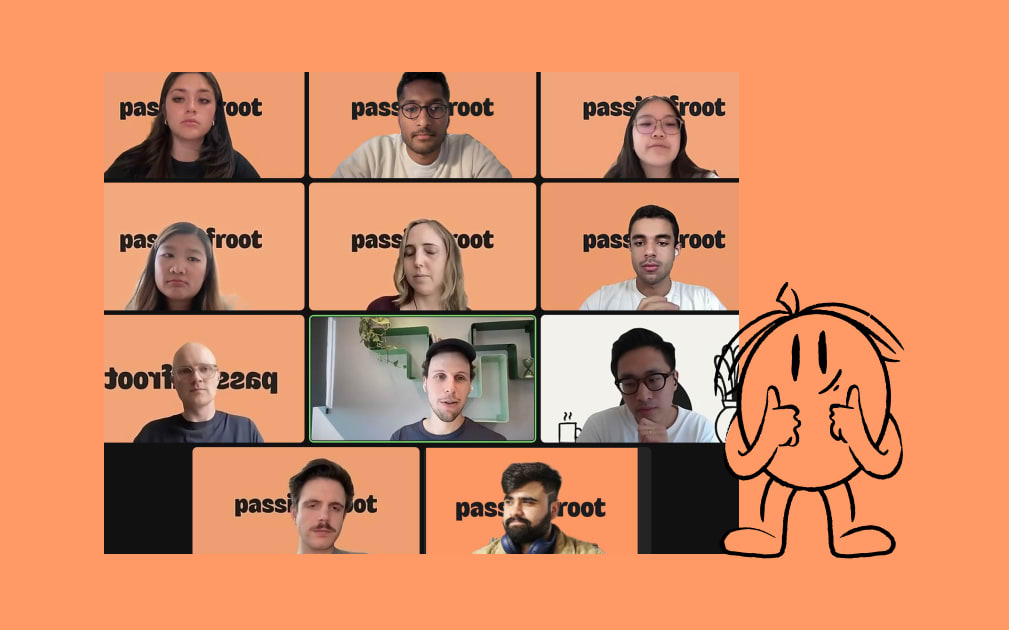 Recap graphic previewing Ben Lang's key insights from the Passionfroot AMA